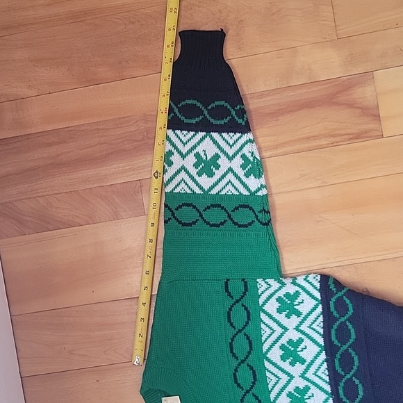 VTG Blarney woollen mills shamrock green sweater bigger kids size M - Picture 4 of 7